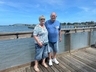 Mom and Dad on the dock