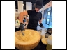 Mixing the pasta around to capture all the cheese